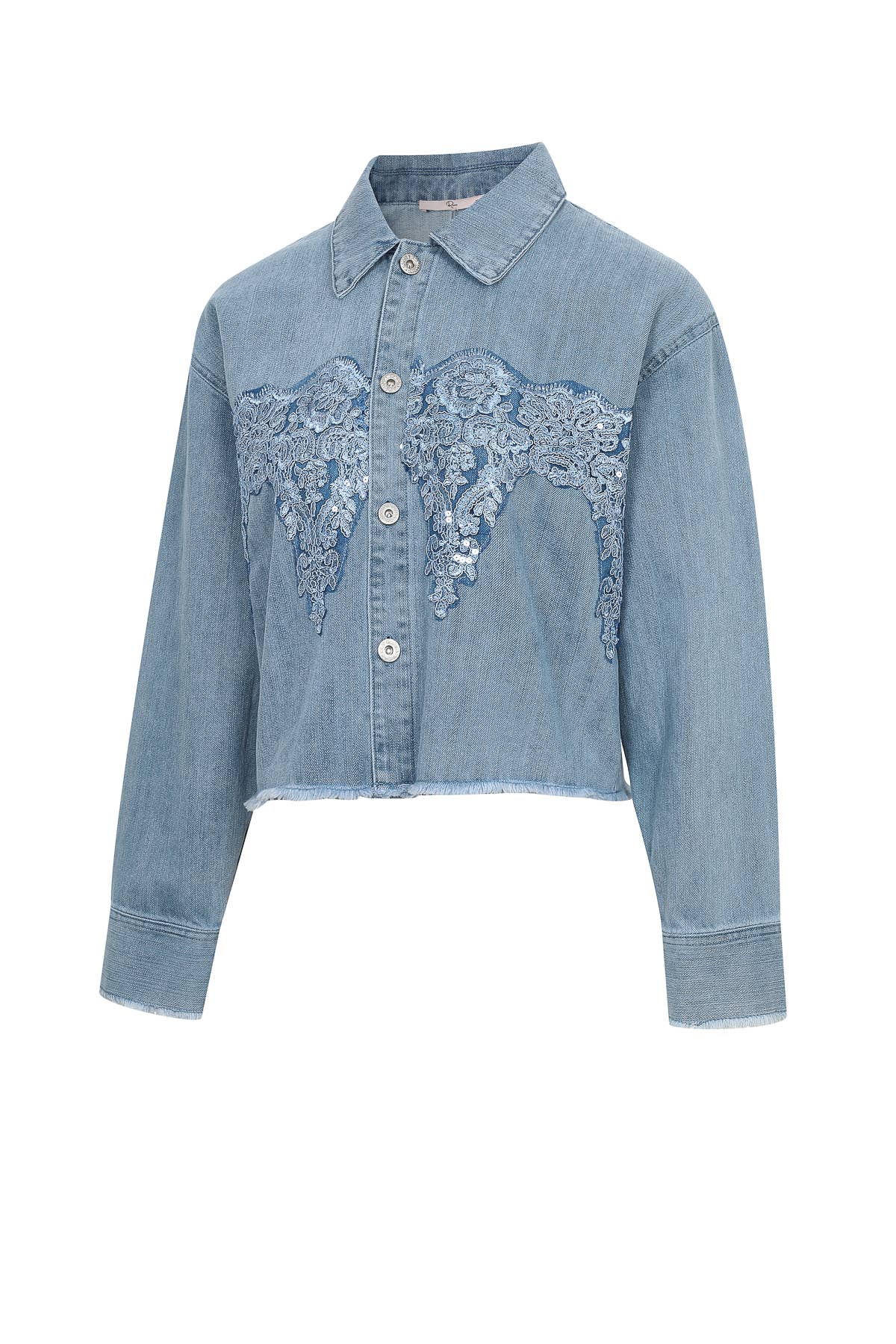 RIVIR - Wholesale Denim Jacket - Women's - Sequin Kissed Denim Jacket1