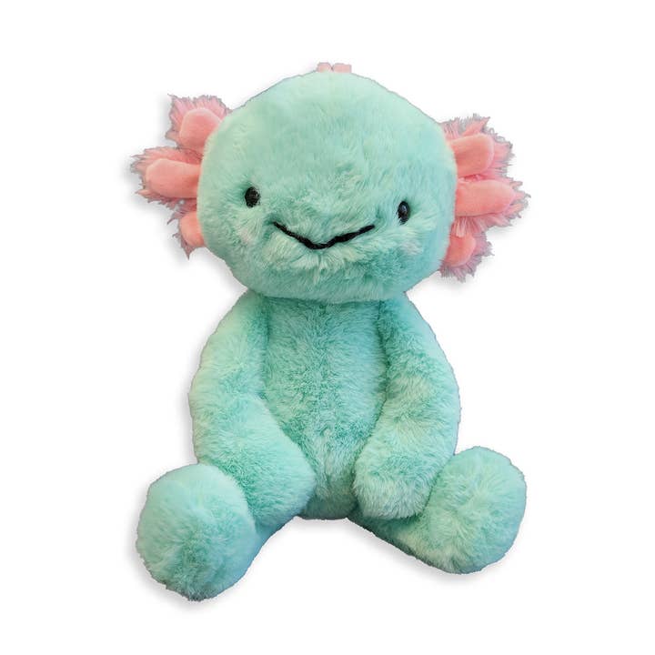World's Softest Lushee 16 inch - Aqua Axolotl Plush Toy for wholesale by Beverly Hills Teddy Bear Company