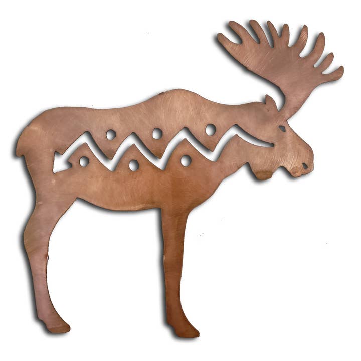 Moose Metal Wall Art, Element, Rust Finish for wholesale by Crooks Designs