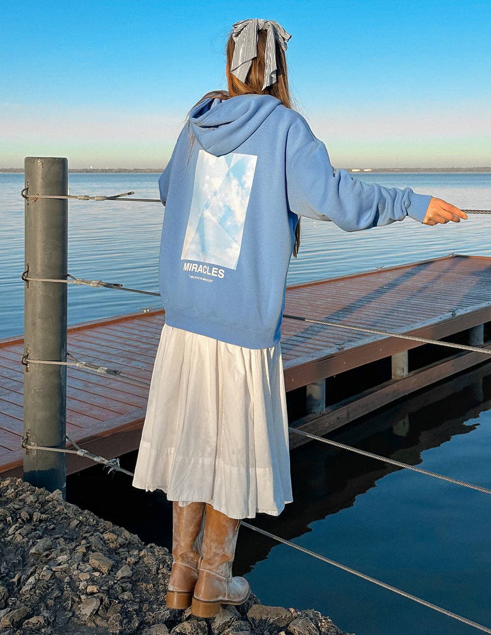 Elevated Faith - Wholesale Hoodie - Women's - Miracles Blue Unisex Hoodie7