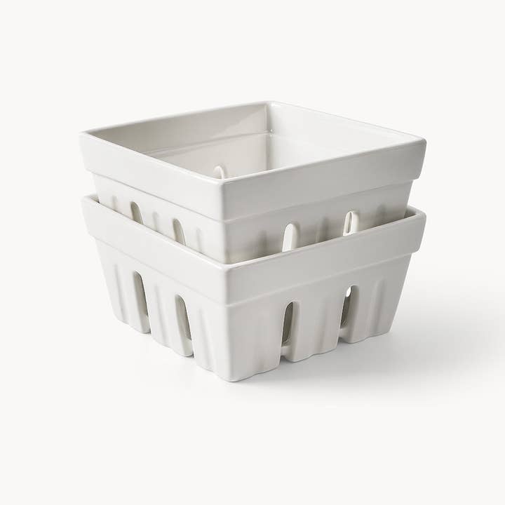 MIAMIO - Wholesale Fruit Basket - Ceramic Berry Basket Set of 23