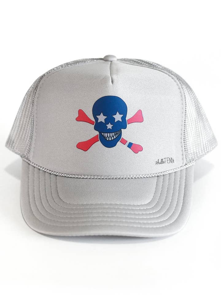 Retro Foam Trucker Hat - Grey for wholesale by SkulleTenn