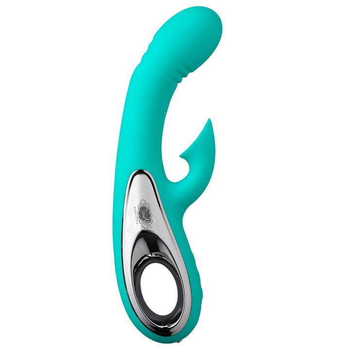 Pro Sensual Air Touch VI G Spot Come Hither Motion Rabbit Dual Function Clitoral Suction Teal from Cloud 9 Novelties. for wholesale by Cloud9Novelties
