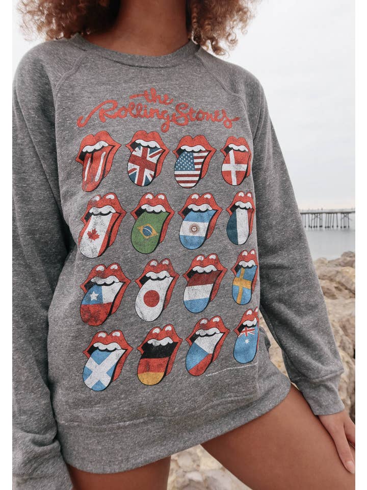 People Of Leisure - Vendita all'ingrosso Felpa stampata - Donna - Felpa in pile Rolling Stones World Tour4