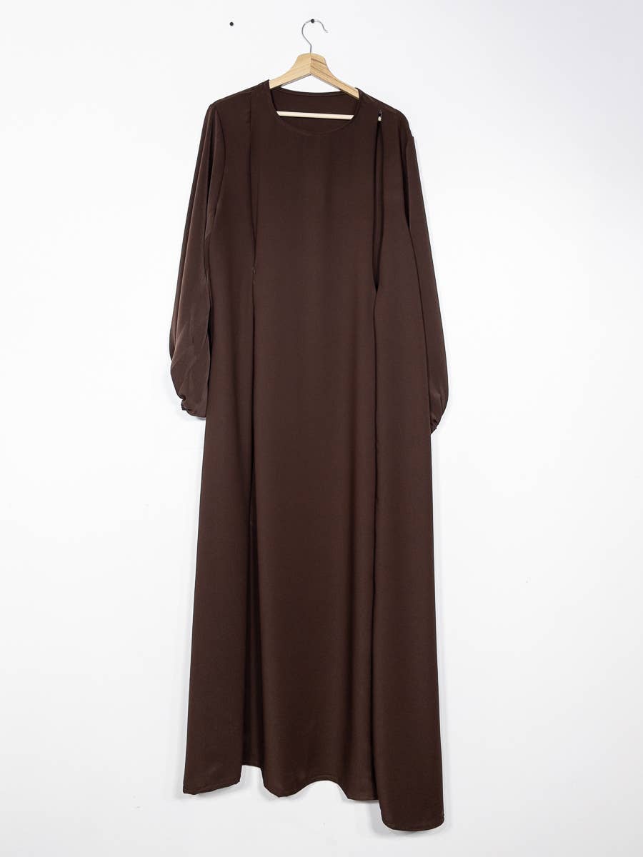 IDEAL OUTFIT - Wholesale Nursing Dress - Maternity - Medina silk nursing abaya with zip opening 2508PK10