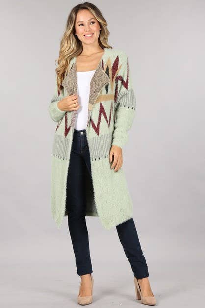 Oceanus Apparel – Engroshandel Cardigan - Dame – OUG80573 Tribal Cardigan Sweater0