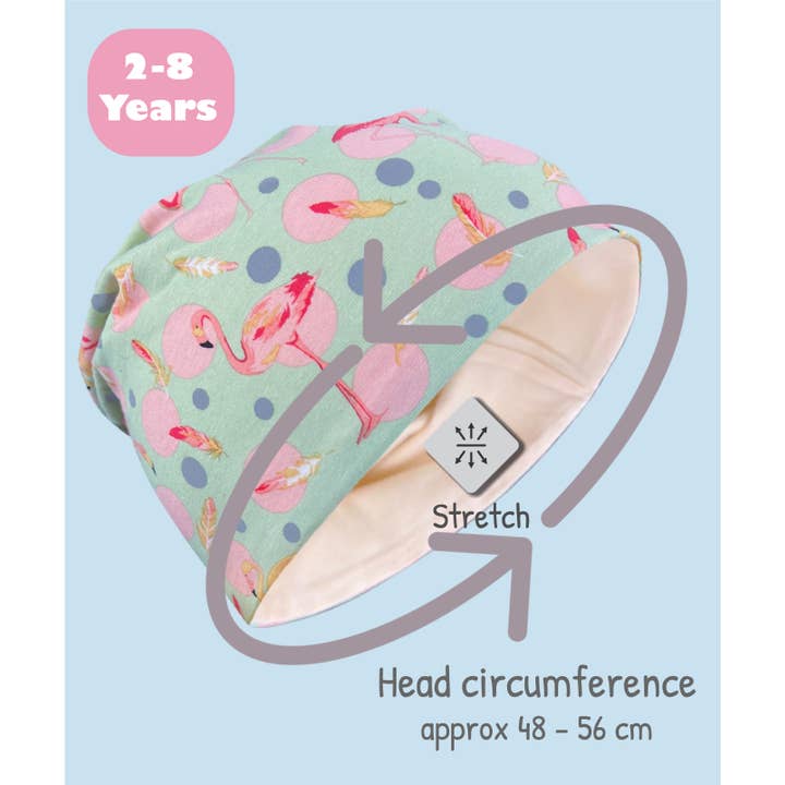 HECKBO - Wholesale Beanie - Kids - 360° Reflector Beanie & Loop – Flamingo - Jersey inside