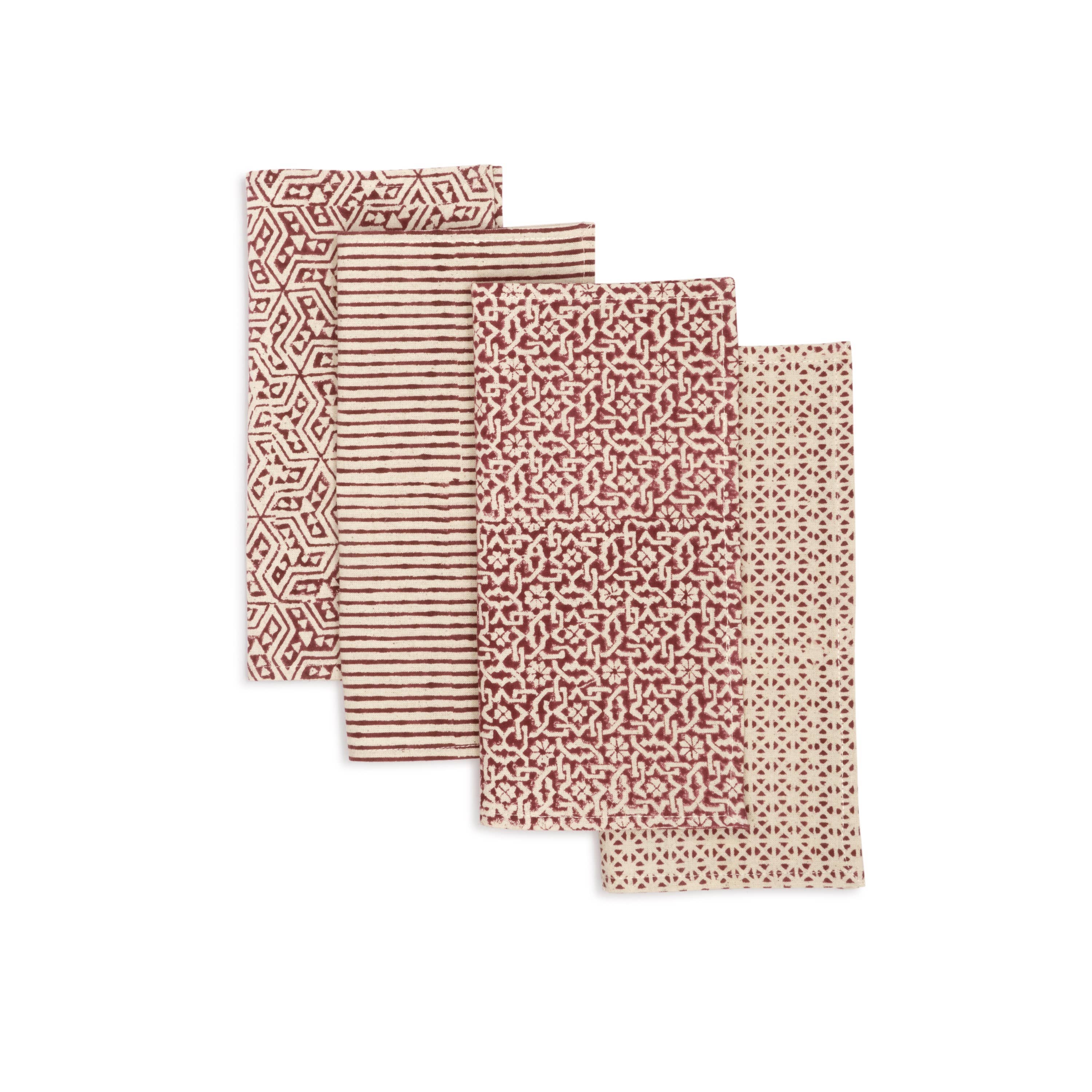 Sustainable Threads - Wholesale Placemat - Cotton Placemats | Carmine Hand Block Printed (set of 4)5