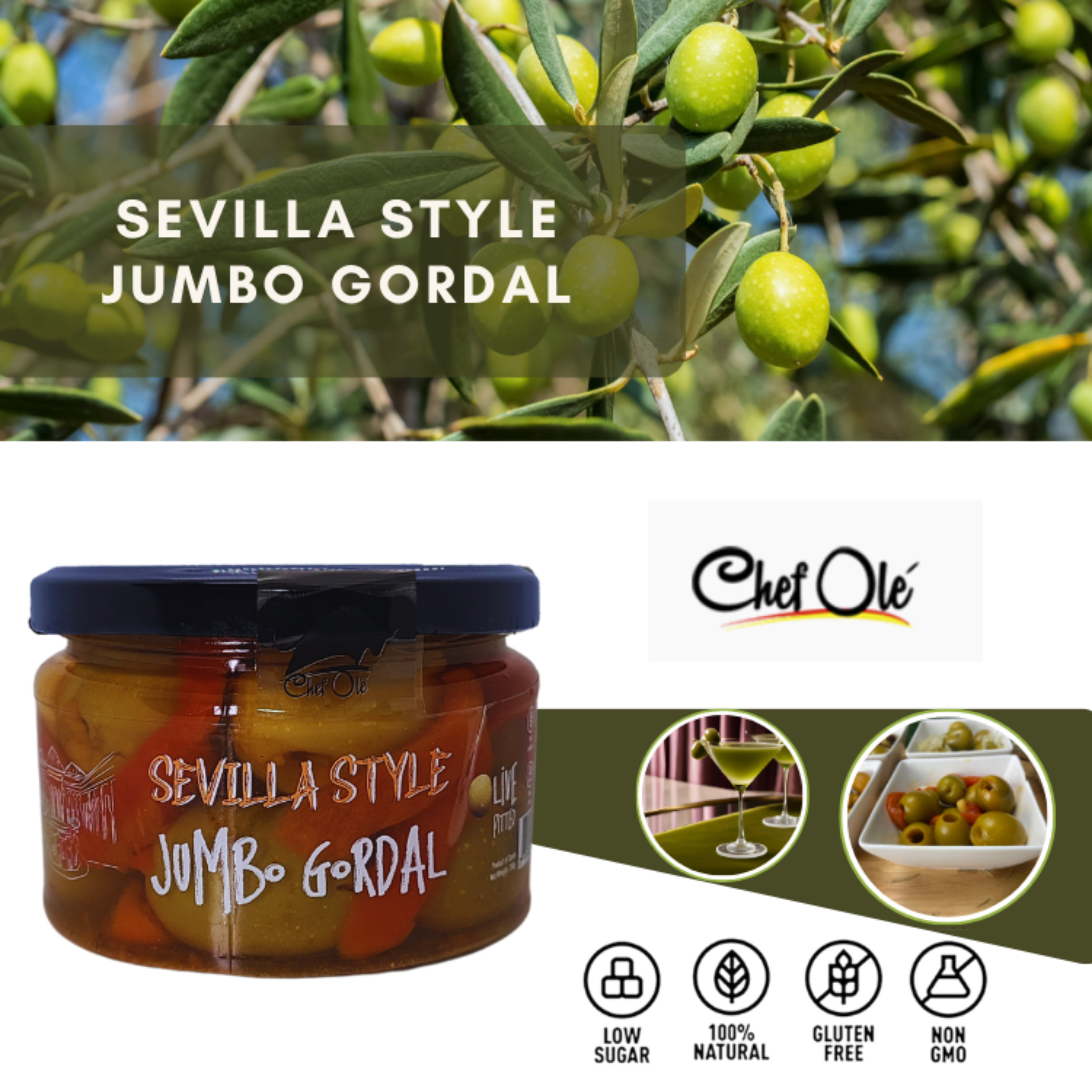 Chef Ole boxes llc - Wholesale Olives - Chef Ole Olivia Olive Fancy Collection-Since 1926-Authentic Gourmet Olive Gift. Spanish marinated variety. 10 oz jar(Pack of 5) for Charcuterie Board. Vegetarian & Foodie Gift Basket from Spain.1