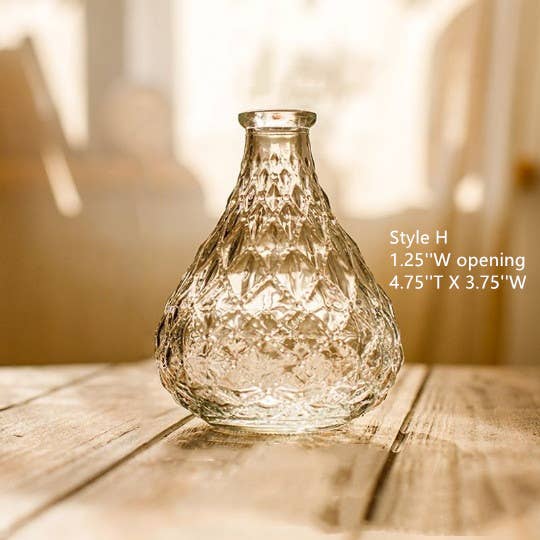 Sweet Home Deco - Wholesale Vase - Bud Vases for Centerpiece, Rustic Decorative Vases, Clear7