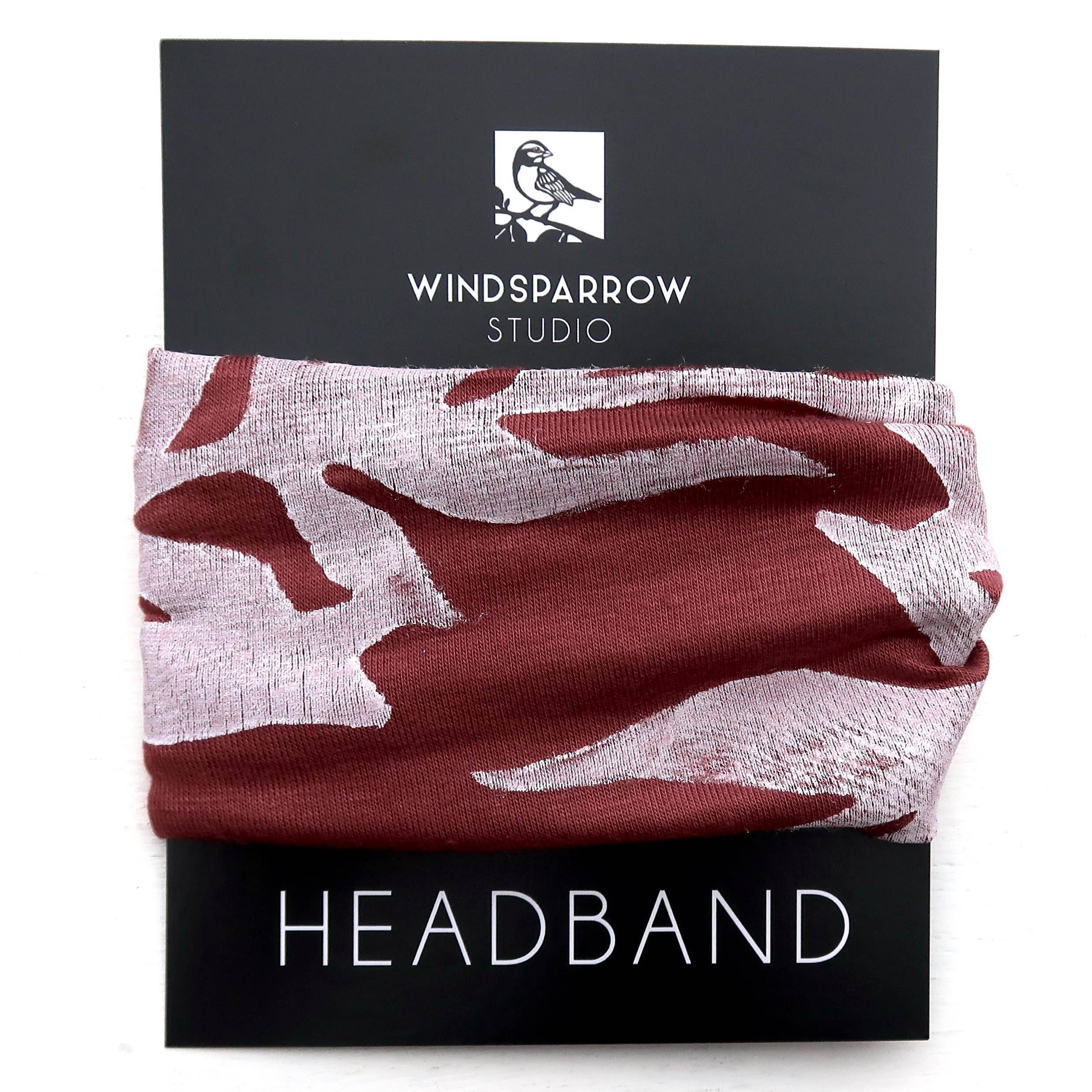 Windsparrow Studio - Vente Bandeau – femme - Collection Bandeau Botanical (encre blanche)1