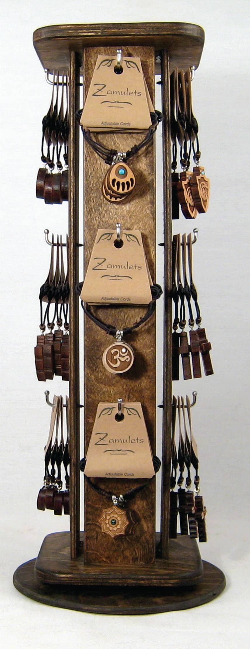 Zamulet Display - 12 Peg DISPLAY ONLY for wholesale by Woodcutts Inc.