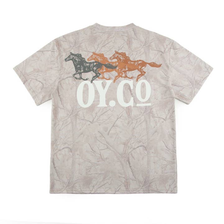 Wild Horses Tee (Faded Camo) for wholesale by Out Yonder