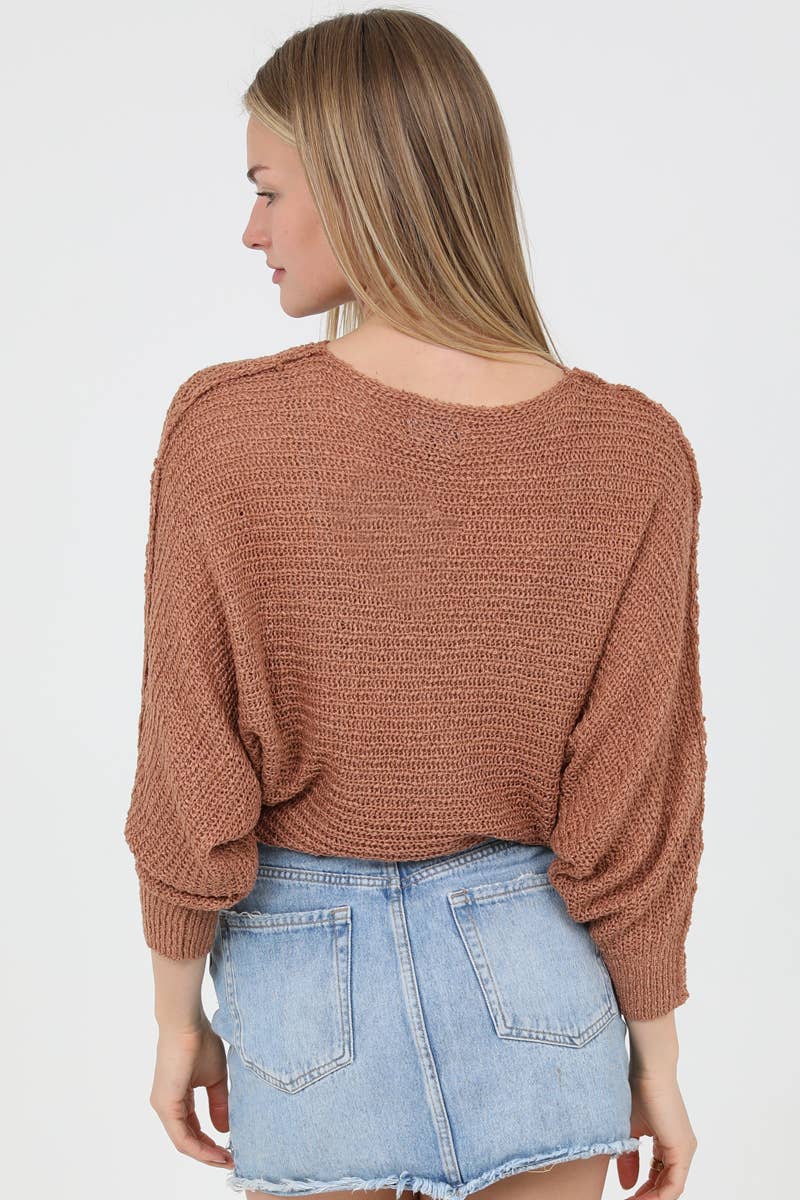 ANGIE - Wholesale Knit Sweater - Women's - XHQ18-ASIS OPEN KNIT LIGHT WEIGHT PULLOVER SWEATER17