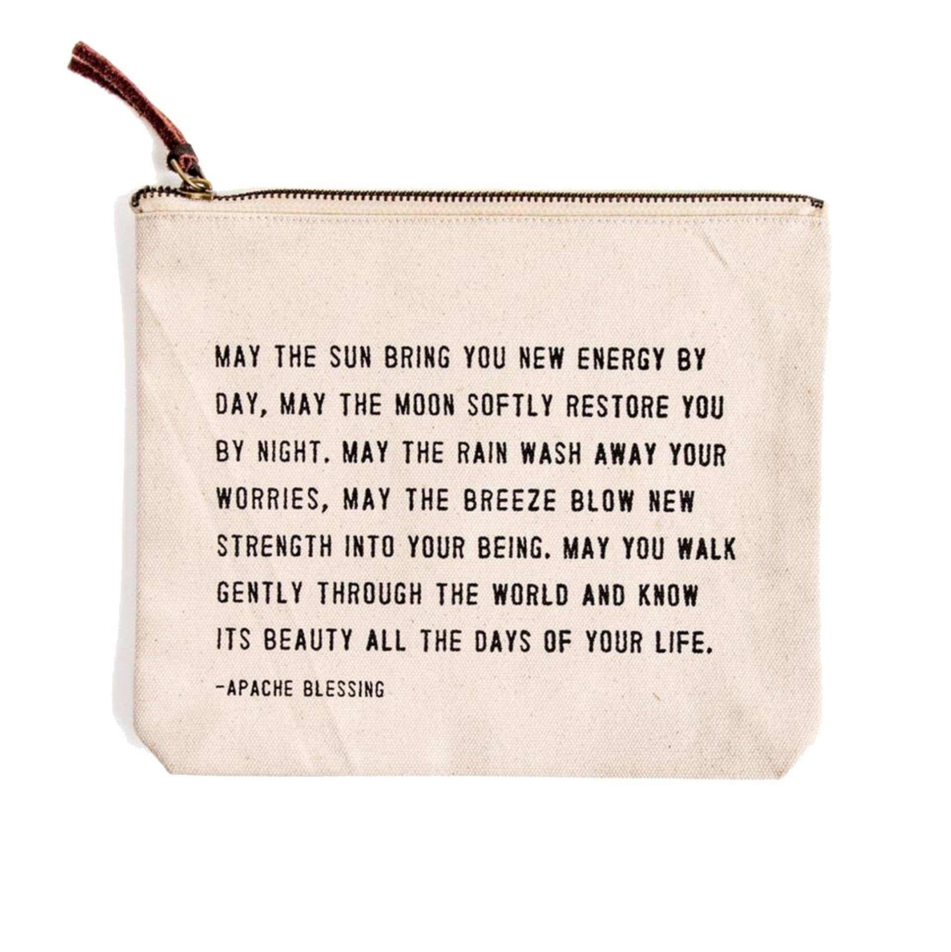 Sugarboo & Co – wholesale Pouch – Women’s – May The Sun Bring You (Apache Blessing) Canvas Zip Bag