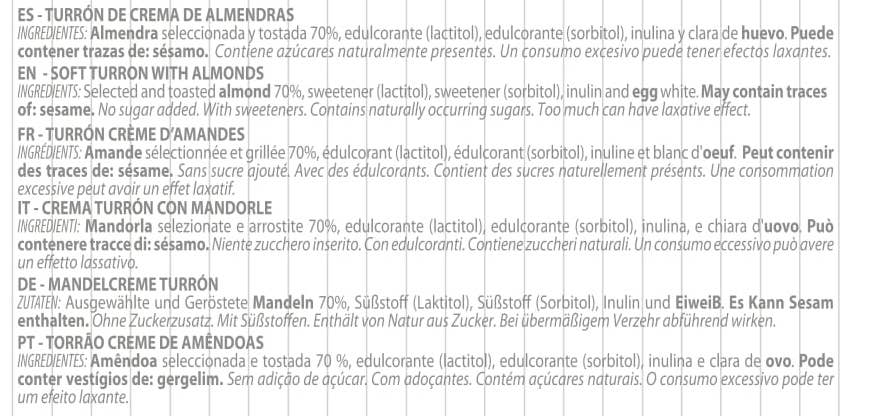 PABLO GARRIGÓS IBÁÑEZ – Großhandel Nougat – Delikatessen ohne Zucker Turrón de Jijona 200 g3