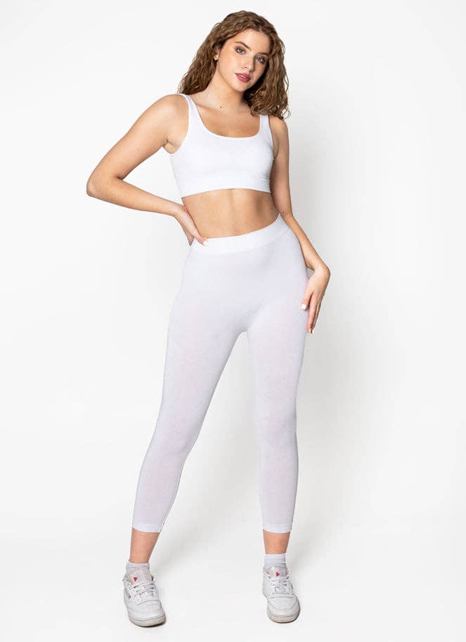 C'est Moi Clothing Co - Vendita all'ingrosso Leggings sportivi/loungewear - Donna - Legging 3/4 in bambù - CEBP10055