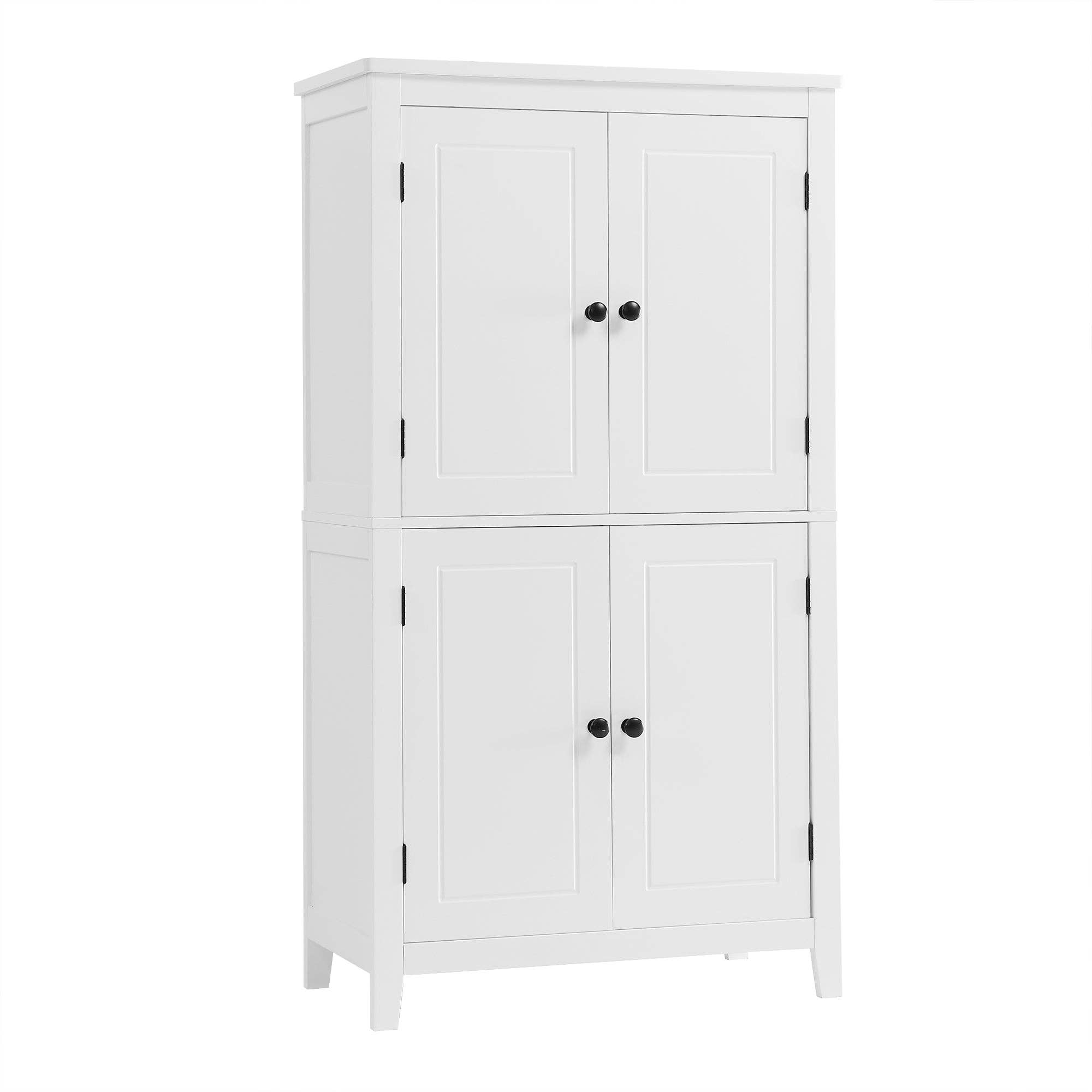 Orange County Decor - Wholesale Cabinet - Elegant Bathroom Floor Storage Cabinet, Bathroom Storage Unit, Freestanding Cabinet With 4 Doors, Adjustable Shelves, Adaptable Shelves, White White Mdf22