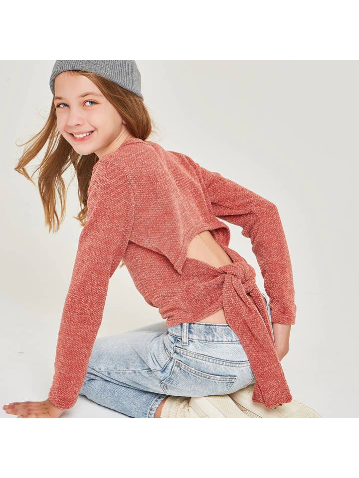 Good Girl - Vendita all'ingrosso Maglione tricot - Bambini - Maglione lavorato a maglia grossa con laccetti aperti sul retro7