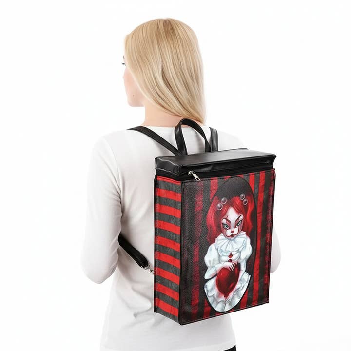 COMECO INC – Mochila - Mulher por atacado – Minimochila Smiley Clown Girl Retangular4