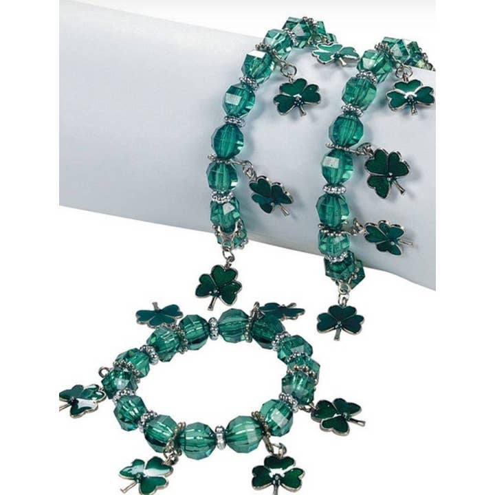 Shamrock Charm Armband, Presentförpackad för wholesale av SILVER MOON BAY