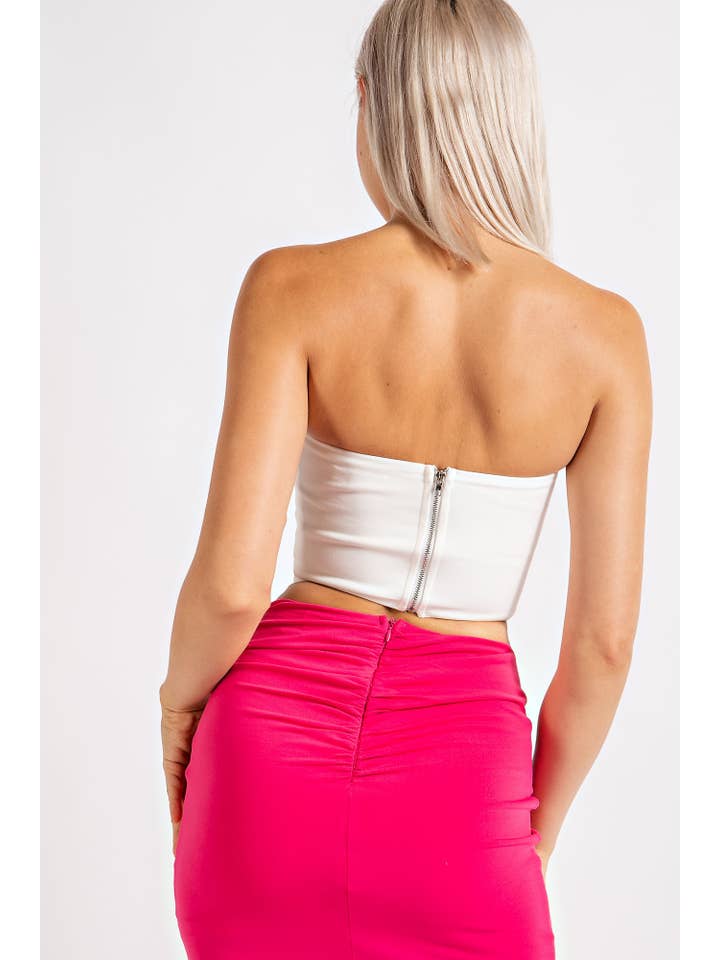 Edit by Nine - Wholesale Corset - Women's - Ct2028 Solid Knit Corset Crop Top15