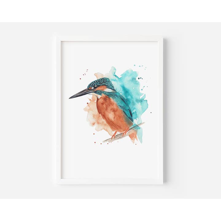 Georgina Doodles - Wholesale Art Print - Kingfisher Watercolour Art Print | Gifts for Bird Lovers6
