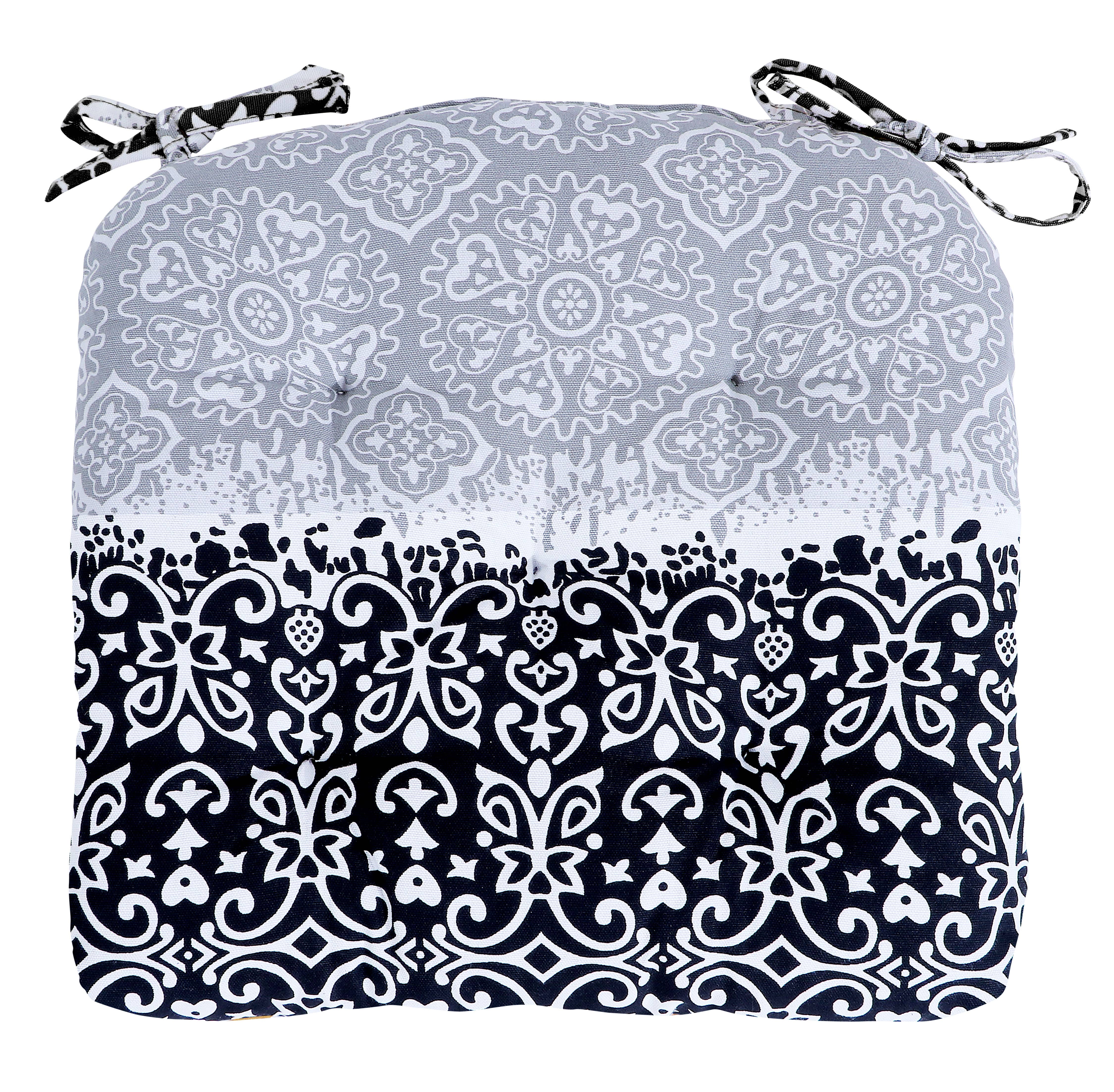 COZY HOMES COLLECTION - Wholesale Stoelkussen - Katoenen damast stoel kussens met koorden 41x41 cm6