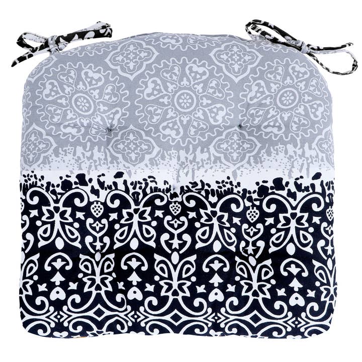 COZY HOMES COLLECTION - Wholesale Stoelkussen - Katoenen damast stoel kussens met koorden 41x41 cm6