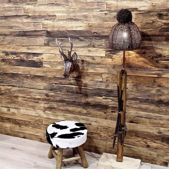 LES SCULPTEURS DU LAC - Wholesale Accent/Desk Lamp - Simple floor lamp with wooden skis6