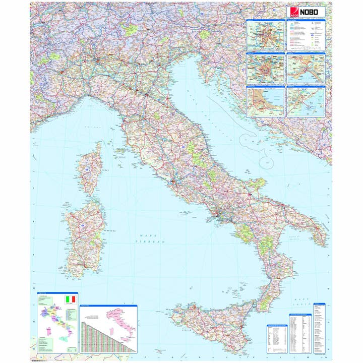 Kaart van de Italiaanse politieke muur - Kaart Italiƫ voor wholesale door Map Marketing Limited