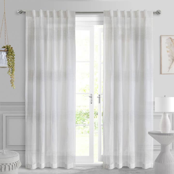 Lindsey Light Filtering Back Tab Curtain Panel for wholesale by Commonwealth Home Fashions