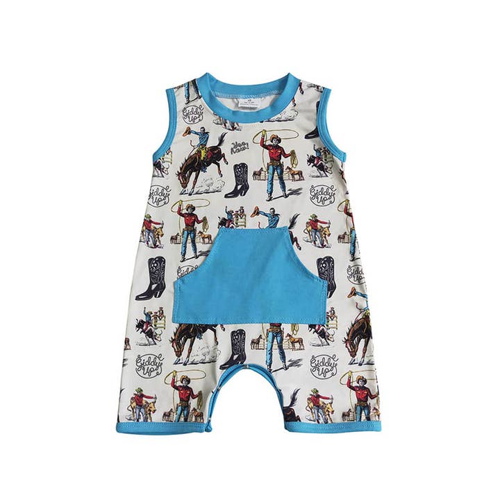 Aier Wholesale - Wholesale Jumpsuit - Baby - Baby boys summer western sleeveless rompers