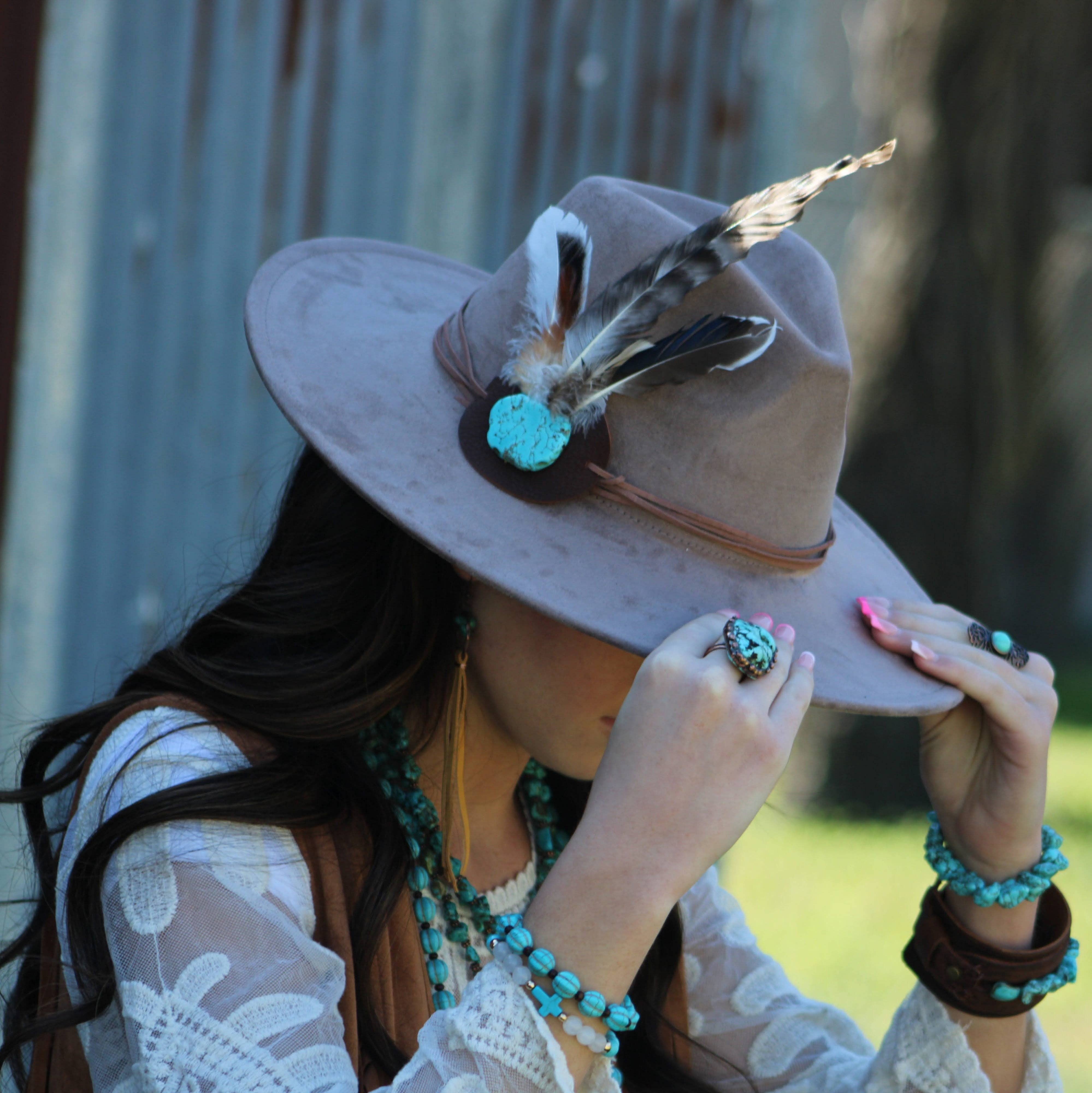 The Jewelry Junkie - Wholesale Cocktail/Statement Ring - Blue Turquoise Ring set in Antique Copper 012w3