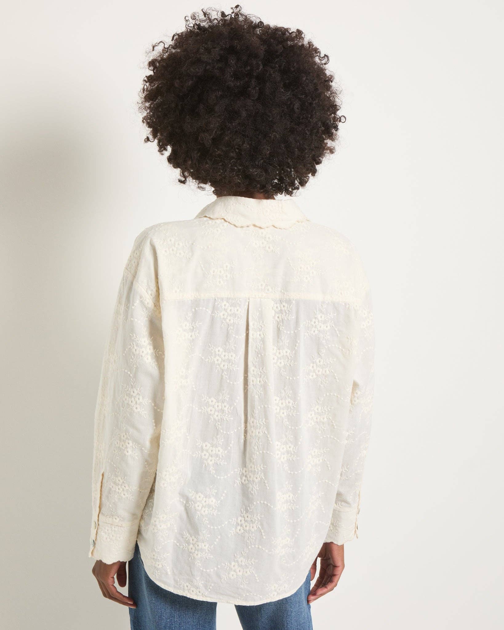 Cream Radiance Eyelet Shirt for wholesale on Faire1