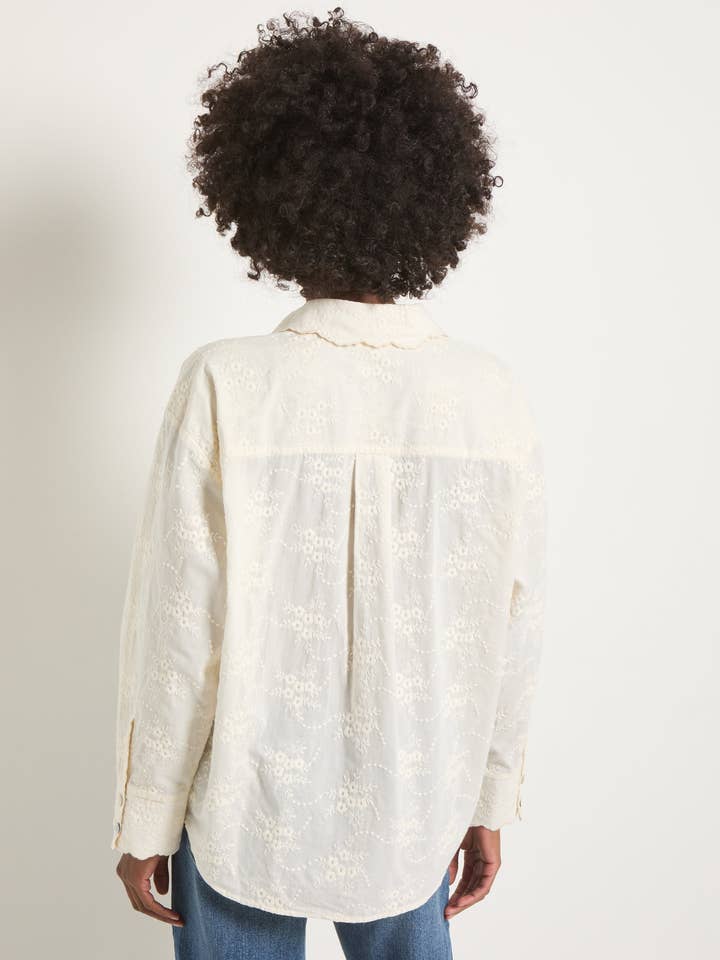 Cream Radiance Eyelet Shirt for wholesale on Faire1