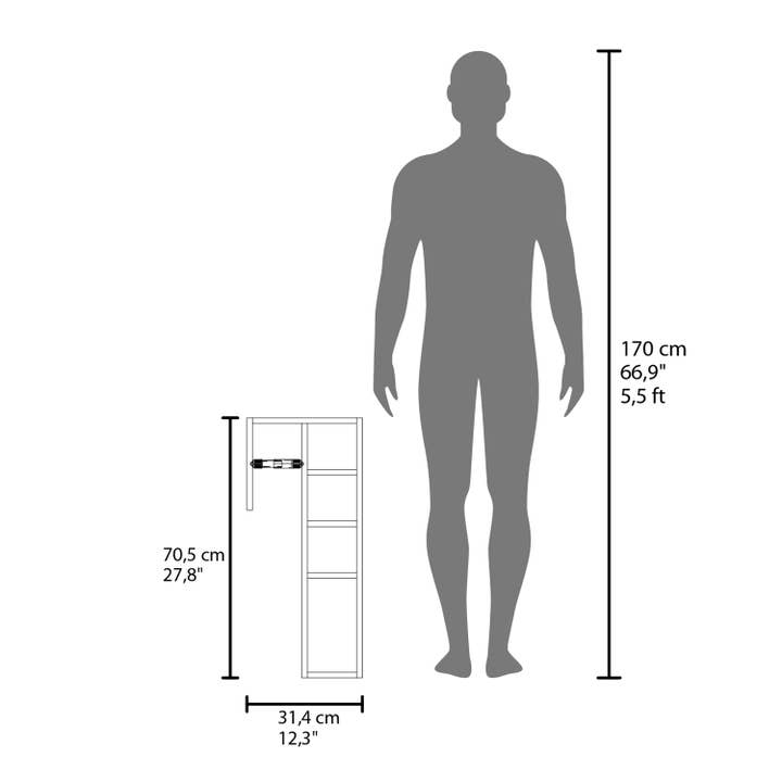 White Lodi Freestanding Toilet Paper Cabinet With Slim Vertical Design And Storage Compartment for wholesale on Faire6