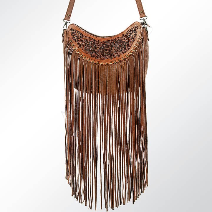 LS Western - Wholesale Crossbody Bag - Women's - LC-ADBG732 Large Crossbody Hand Tooled Genuine Leather Women Bag Western Handbag Purse
