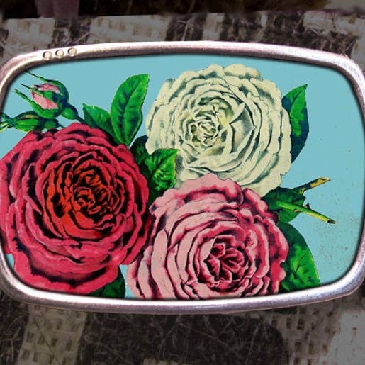 Regan Flegan - Wholesale Belt Buckle - Unisex - Vintage Rose Rosebud Belt Buckle