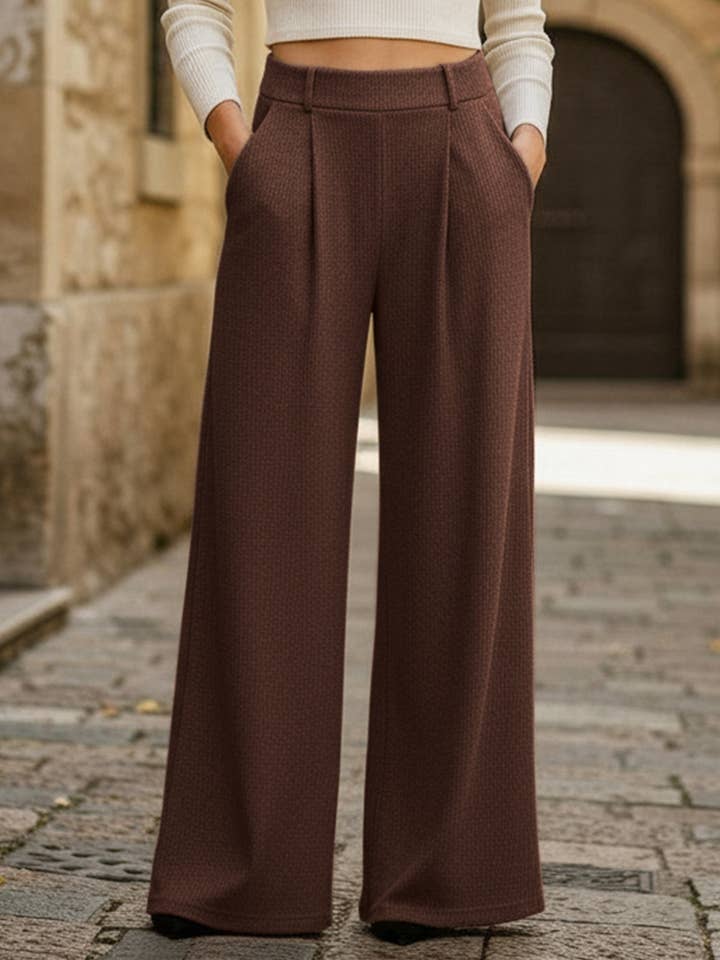 Lovenne - Wholesale Pants - Women's - Versatile solid color straight wide-leg pants3
