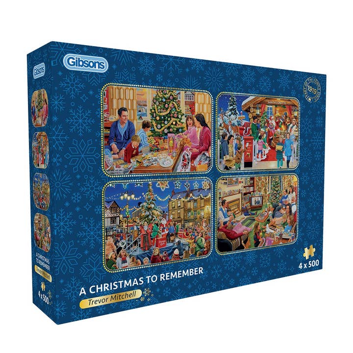 A Christmas to Remember 4 x 500 Piece Jigsaw Puzzles for wholesale by Gibsons Games Ltd