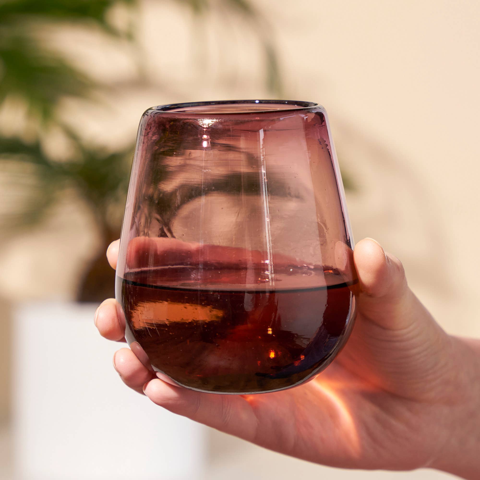 Twine - Wholesale Wine Glass - Rosado Recycled Glass Stemless Wine Glasses Set of 23