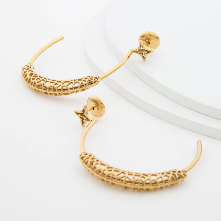 VALENCIA KEY Rooted Hoops Earrings for wholesale by Valencia Key Jewelry