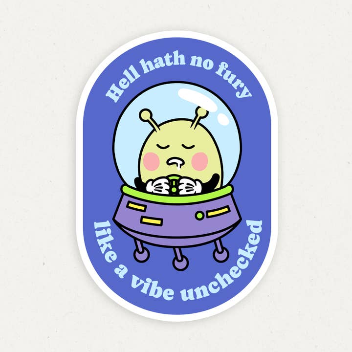 Vibe Unchecked | Vinyl Sticker for wholesale by Gobi Prints Co.