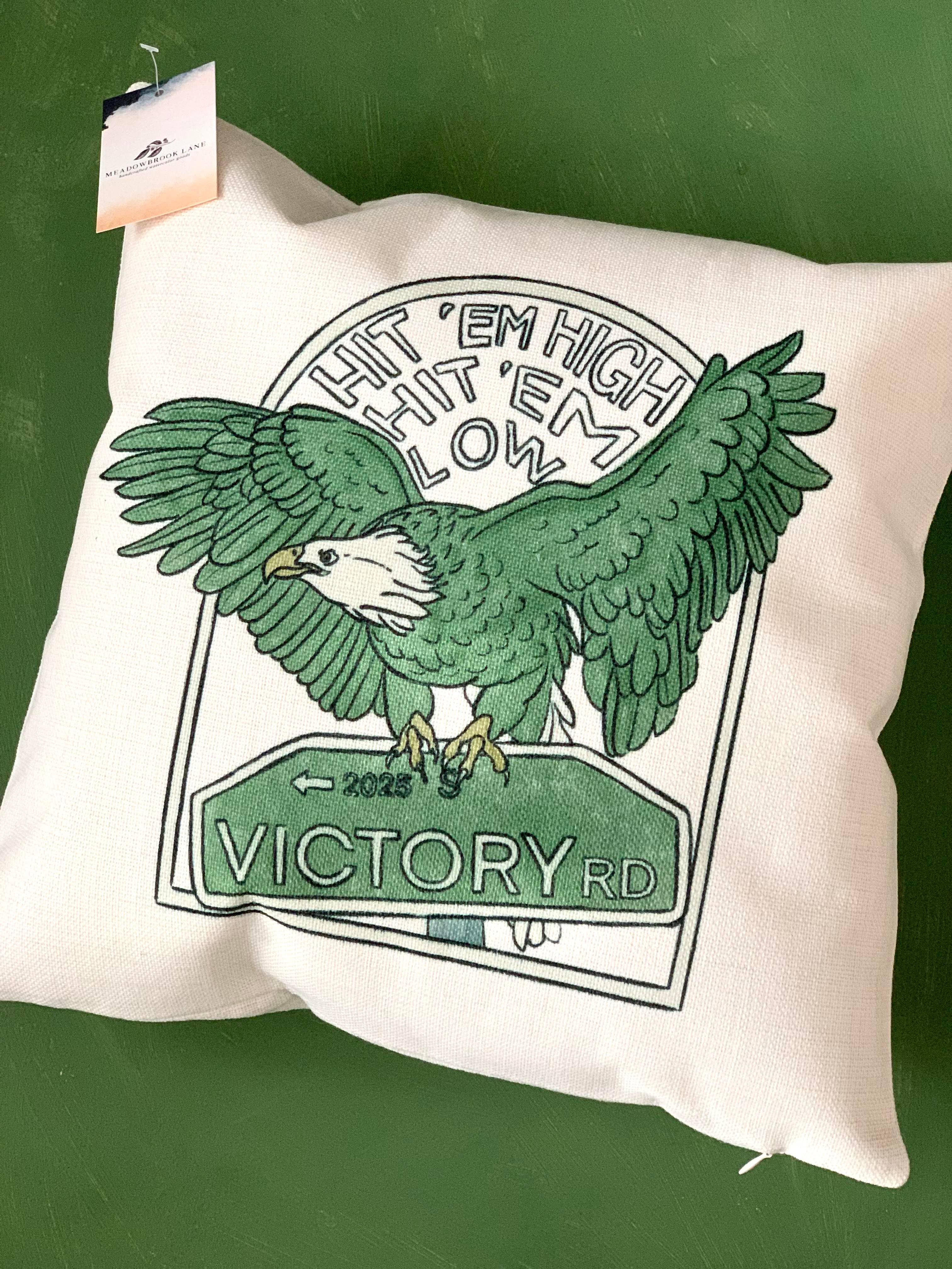 Meadowbrook Lane - Wholesale Throw Pillow Cover - Philly Hit em High Eagle Pillow Case3