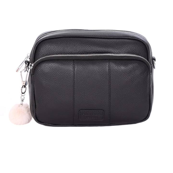 Original Plus Bag Black Silver Hardware for wholesale by Pom Pom London