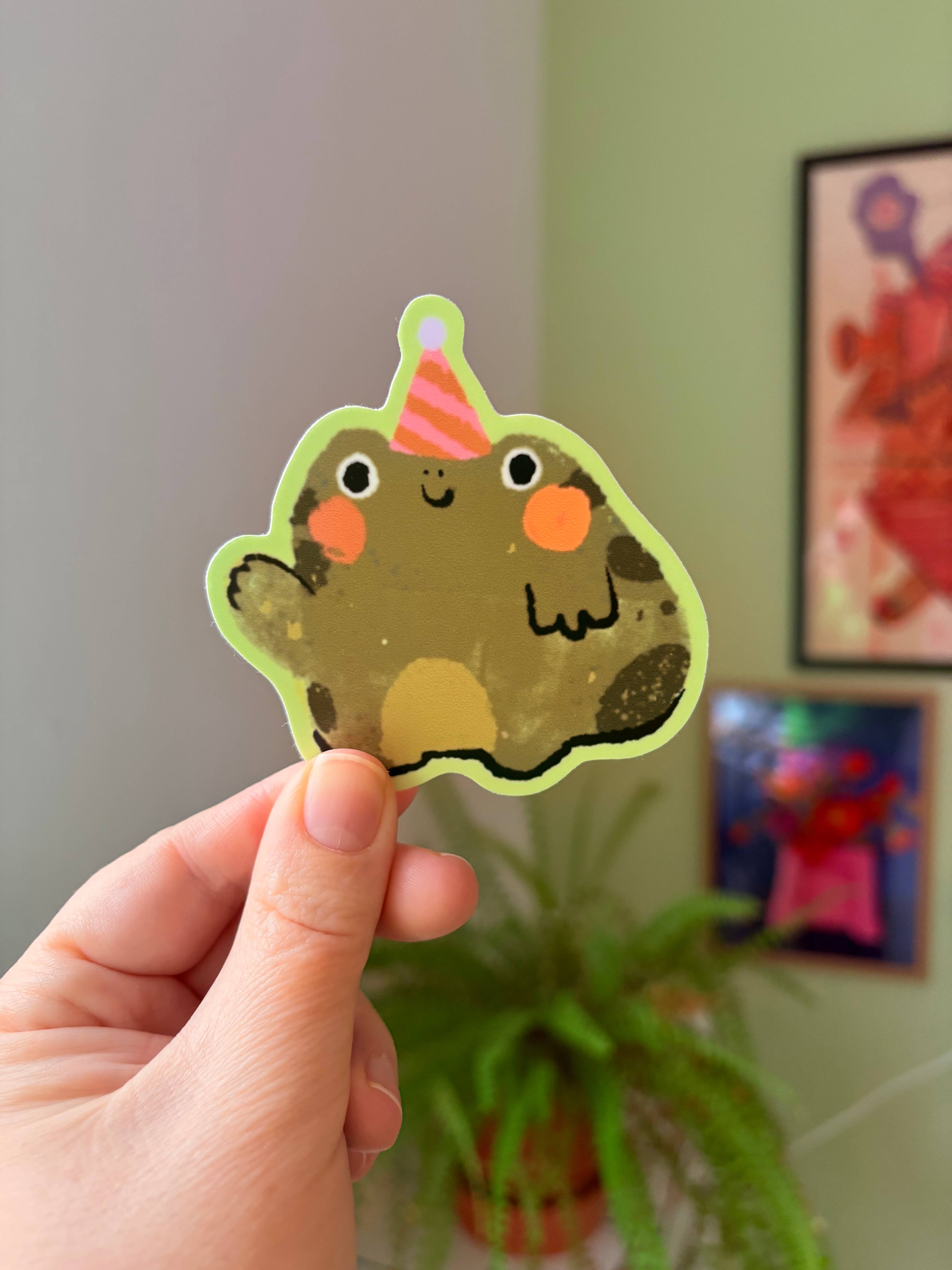Bloemkolie - Wholesale Sticker - Party Frog vinyl Sticker / Waterproof and Dishwasher safe1
