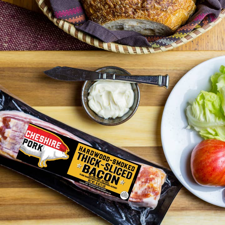 Lard fumé en bois dur pour la vente par Cheshire Pork