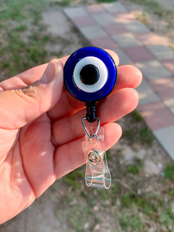 Evil Eye / Ojo Turco Badge Reel / ID Holder for wholesale by Iba Sisters