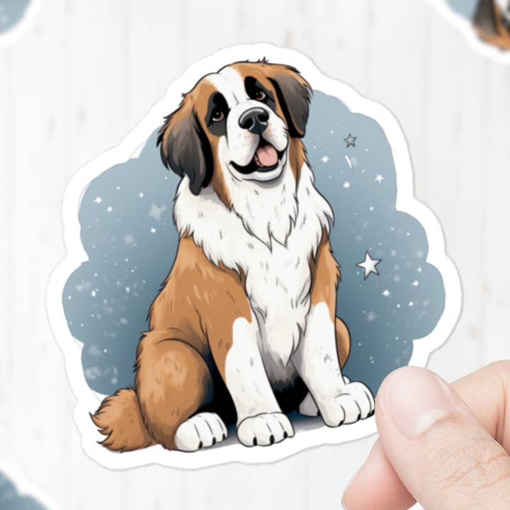 St. Bernard Sticker | Pet, Dog Sticker for wholesale by Mystical Clarity